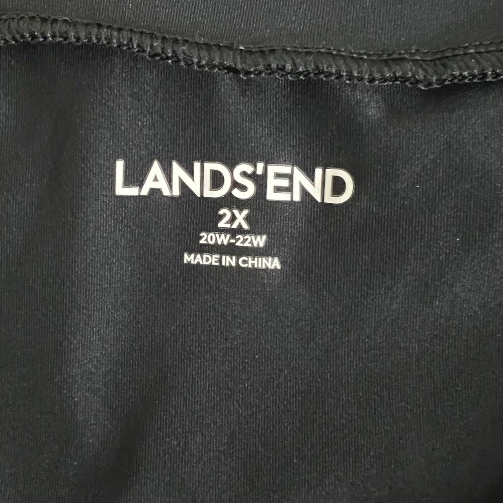 Lands End Womens Swim Cover Up Tunic Embroidered Long Sleeve 2X Black - Picture 4 of 5